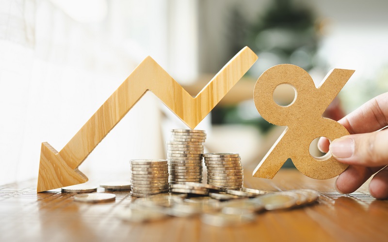 Change on table with downward arrow